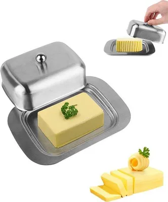 Image de Beurrière en argent avec couvercle