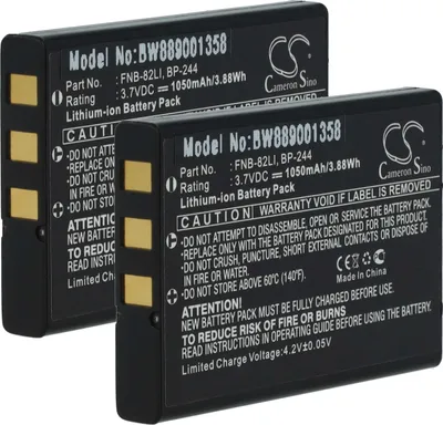 Produktbild von vhbw 2x Akku Ersatz für Yaesu FNB-82LI für Funkgerät, Walkie Talkie (1050 mAh, 3,7 V, Li-Ion)
