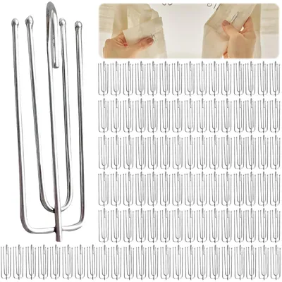 Imagen del producto de Juego de 100 ganchos para cortinas resistentes a la oxidación, ideales para cortinas de pared