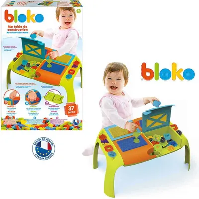 Produktbild von Bloko Steckspiel mit Tisch für Kinder - 37 Bausteine
