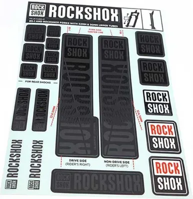 Imagen del producto de Juego de decoraciones RockShox para horquillas RockShox 30/32 mm, modelo Stealth, a partir de 2018