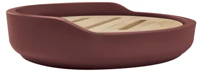 Obrázek produktu pro SPIRELLA – Mýdlovník Sybella – Elegantní design – Robustní materiály vhodné pro použití v koupelně – 10,9 x 10,9 x 2,6 cm – Stylová barva: vínová – Moderní styl