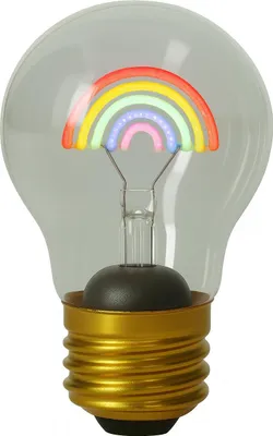 Immagine prodotto di Lampadina di vetro con arcobaleno