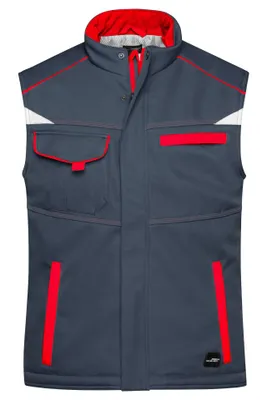 Produktbild von Workwear Softshell Padded Vest - COLOR - carbon/red, Gr. 4XL