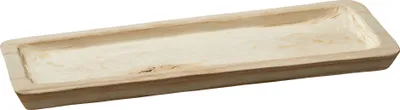 Image de Coupe décorative plate carrée - 50 cm - en bois de paulownia