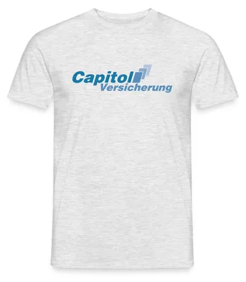 Produktbild von Spreadshirt Stromberg Logo Capitol Versicherung Männer T-Shirt, M, Grau meliert