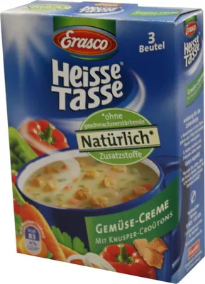 Produktbild von Erasco Heisse Tasse Gemüse-Creme ergibt 3 x 0,15L