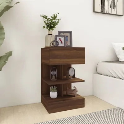 Produktbild von The Living Store Nachttisch Braun Eiche 40x35x65 cm Holzwerkstoff
