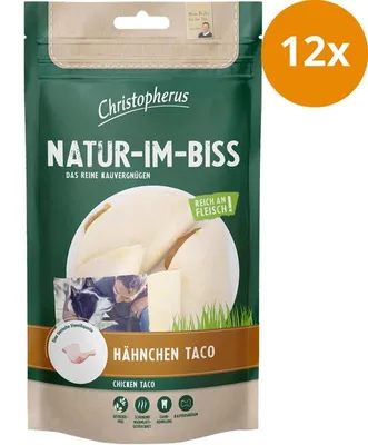 Produktbild von Christopherus Natur-Im-Biss Hähnchen Taco 65 g, Snacks, Hund, Adult, Huhn, 65 g