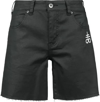 Produktbild von Gothicana by EMP Damen schwarze Shorts mit Leviathan-Kreuz 30
