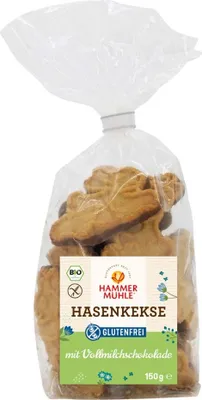 Produktbild von Hammermühle Hasenkekse mit Vollmilchschokolade -- 150g
