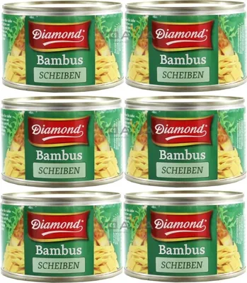 Produktbild von 6er-Pack Diamond Bambussprossen Scheiben (6x 227g / 140g Abtropfgewicht) | Bambus Scheiben
