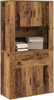 Obrázok produktu pre vidaXL Vysoká doska so zásuvkami z regenerovaného dreva 80 x 33 x 150 cm materiál na báze dreva