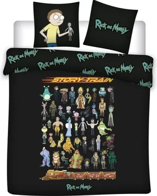 Produktbild von Rick and Morty Doppel-Wendebettwäsche - 220 cm x 240 cm