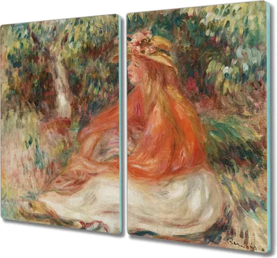 Produktbild von Coloray Schneidebrett Herdabdeckplatte 2x30x52 cm Kochplattenabdeckung Hackbrett Küchenbrett - Frauen Wald