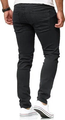 Produktbild von Red Bridge Herren Jeans Hose Slim-Fit Röhrenjeans Denim Colored Schwarz W32 L34