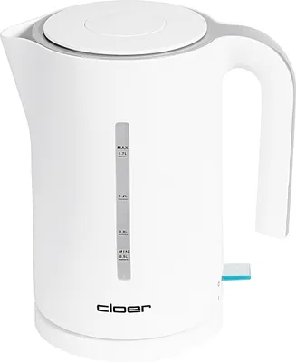 Zdjęcie produktu dla Cloer 4111, 1,7 l, 1800 W, Biały, Plastik, Wskaźnik poziomu wody, Bezprzewodowy