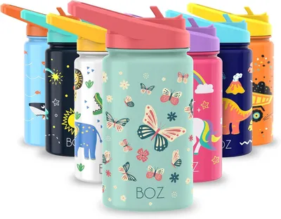 Produktbild von Kindertrinkflasche 415 ml, Isoliert, Edelstahl, Spülmaschinenfest, Für Schule