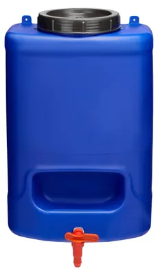 Image de Garronda - Bidon à large goulot 20 L avec robinet, sans BPA, bidon de camping avec robinet, réservoir d'eau, bleu GD-0084