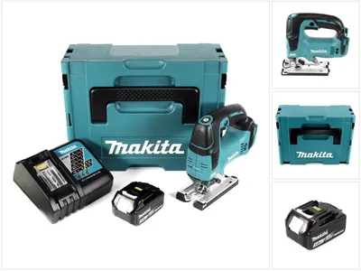 Zdjęcie produktu dla Makita DJV 182 RF1J akumulatorowa wyrzynarka szablasta 18V bezszczotkowa + 1x akumulator 3.0Ah + ładowarka + Makpac