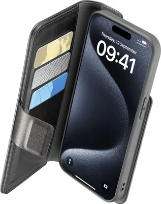 Produktbild von Book Agenda 2 Case für Apple iPhone 15 Pro Max Black Handyhülle