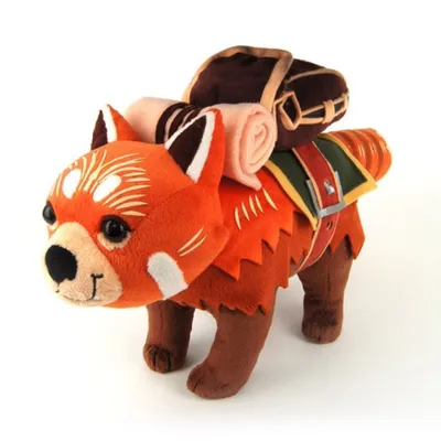 Produktbild von Dota 2 Plüschfigur von Redpaw mit Codekarte | Red Panda Courier Kuscheltier | 40 cm
