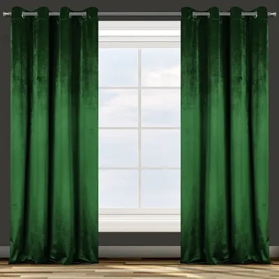 Produktbild von Design91 Vorhang TAYLOR grün 140x250 cm Ösen Ösenvorhang