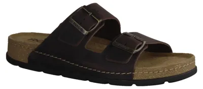 Immagine prodotto di Rohde 6294-72 scarpe da uomo, mulo, pelle, moka, larghezza G, plantare morbido - sandalo / mulo da uomo, marrone, pelle (pelle spazzolata)