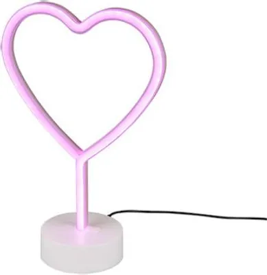 Produktbild von Reality LED Tischleuchte Heart 30 x 20 cm warmweiß rosa