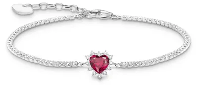 Produktbild von Thomas Sabo A2188-013-10-L19V Damen Herz-Armband Romance Rot Silber