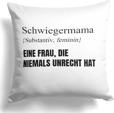 Produktbild von 22Feels Schwiegermama Geschenk Hochzeit Deko Kissen Frauen Schwiegermutter Geburtstag Schwiegereltern Weihnachten Dekoration Wohnaccessoires Wohnzimmer Schlafzimmer Couch