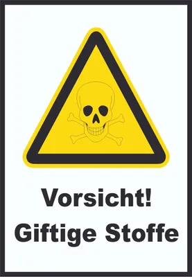 Produktbild von Vorsicht Giftige Stoffe Schild A4 (210x297mm)