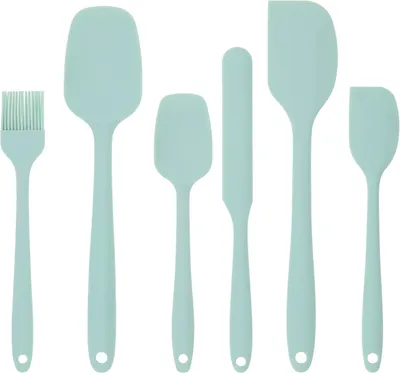 Imagen del producto de Juego de espátulas de silicona, de 6 piezas, en diferentes tamaños, para la cocina