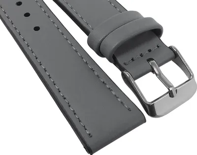 Produktbild von Herzog Soft-Line Uhrenarmband grau > Leder Dornschließe Verlauf , Stegbreite:18mm, Schließe:Silbern