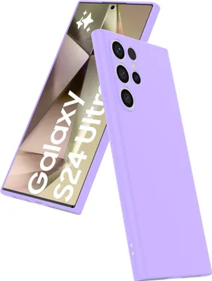 Immagine prodotto di Smartphonica Custodia per telefono adatta a Samsung Galaxy S24 Ultra Silicone con interno morbido protettivo - Custodia posteriore morbida all'interno - Viola