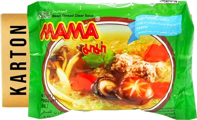 Produktbild von Mama Instant Glasnudel Suppe mit klarer Brühe 30x40g