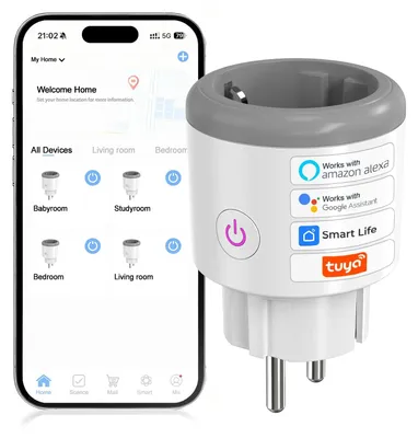 Productafbeelding van Wifi-stopcontact 16 A met Spraakbesturing en Timer
