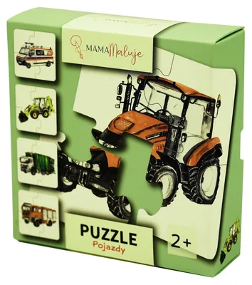 Zdjęcie produktu dla Puzzle Pojazdy 4 elementowe dla dzieci