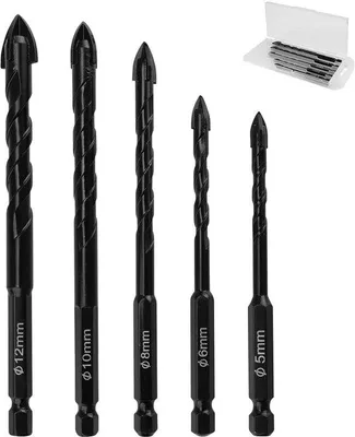 Produktbild von Steinbohrer Set 10-teilig - Keramik, Fliesen, Beton & Glas - Hartmetall Bohrer