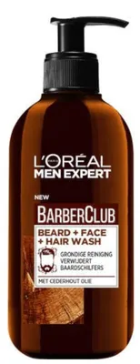 Obrázok produktu pre L'Oréal Paris Men Expert Barberclub – 3 v 1 šampón na bradu, tvár a vlasy (200 ml)