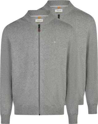 Produktbild von Redmond 2er Pack Basic Strickjacke Weicher Feinstrick, Klassische Passform mit Reißverschluss, Vielseitiges Basic für Alltag und Büro
