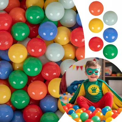 Produktbild von KiddyMoon Bunte Kinderbälle 100 Stück 6cm
