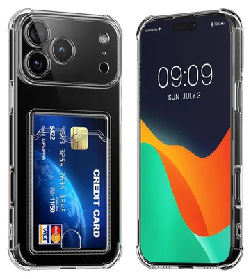 Zdjęcie produktu dla kwmobile Etui iPhone 17 Pro Max kieszeń na karty przezroczyste