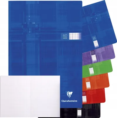 Zdjęcie produktu dla NOTATNIK KARTKOWY A4 60 kartek 90g/m2 szkolny laminowany Clairefontaine
