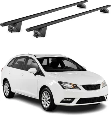Produktbild von Dachträger Grundtäger für Seat Ibiza mk4 Kombi 2010-2017 100kg Alu Schwarz ABE