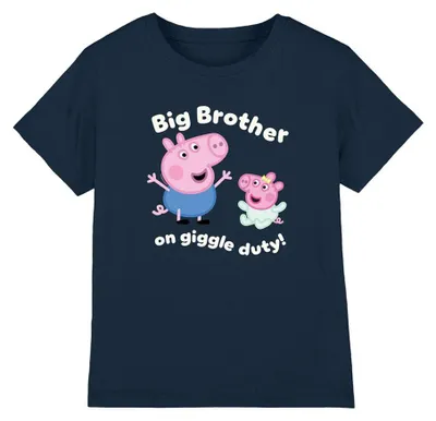 Image de T-shirt Peppa Pig - "Giggle Duty" pour enfants, modèle TV36912 (taille 104), couleur marine