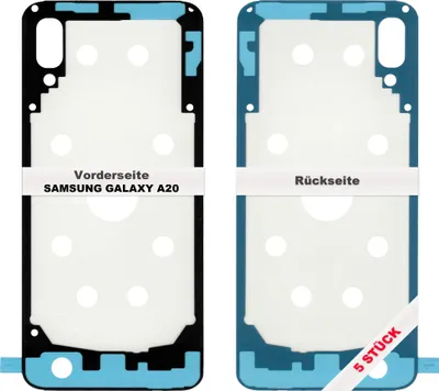 Produktbild von 5x Samsung Galaxy A20 Akkudeckel Klebefolie Kleber Backcover Batterie Rahmen Glue