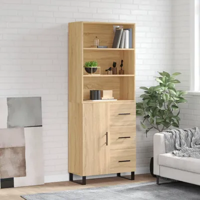 Obrázek produktu pro vidaXL Highboard Sonoma Oak 69,5x34x180 cm výrobek ze dřeva