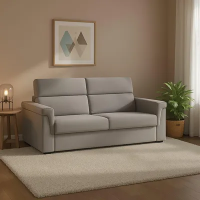 Immagine prodotto di Biscossi - Divano Letto 2 Posti, 205x95 cm Grigio, Sfoderabile  Italy