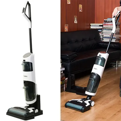 Produktbild von Hocheffizienter 2-in-1 Boden-Wischsauger mit HEPA-Filter, 220 W, 550ml, Akkubetrieb, OLED-Display, Flexibles Saugen & Wischen für eine gründliche Rein
